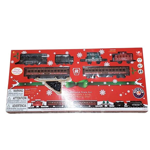 Lionel 37-Piece Christmas Holiday Battery Operated Train Set, Pennsylvania Flyer - Picture 1 of 16